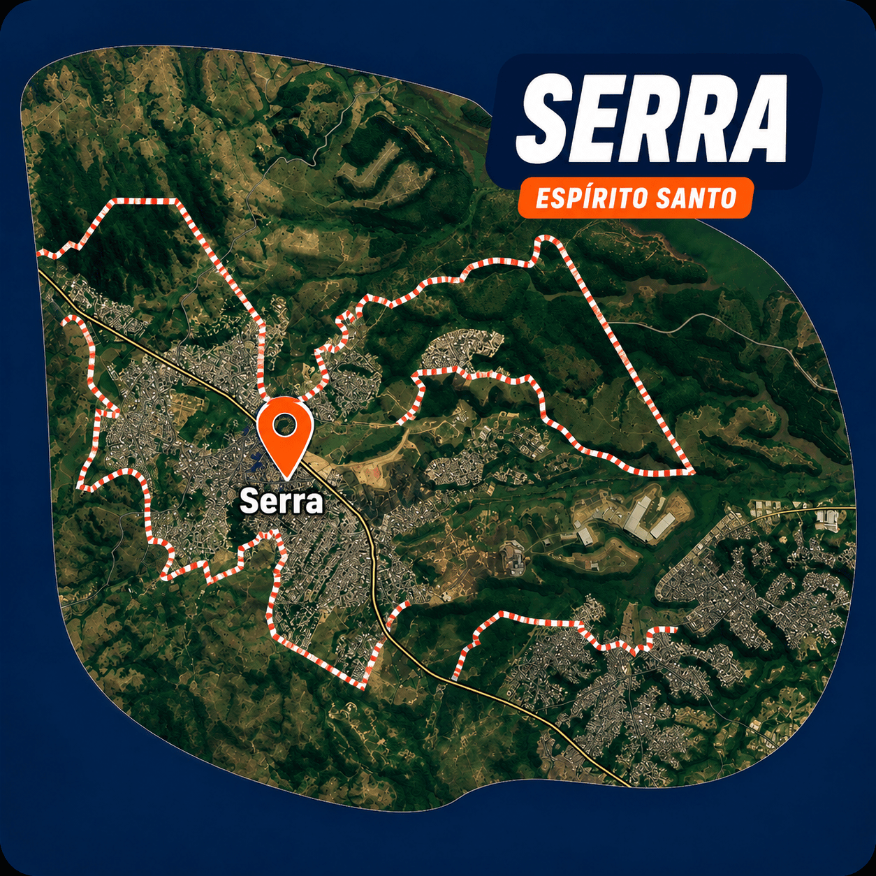 Área de atendimento da Sonda Desentupidora em Serra - ES