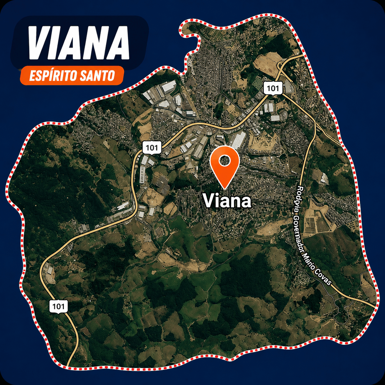 Área de atendimento da Sonda Desentupidora em Viana - ES