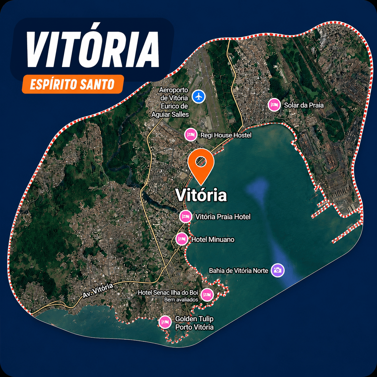 Área de atendimento da Sonda Desentupidora em Vitória - ES